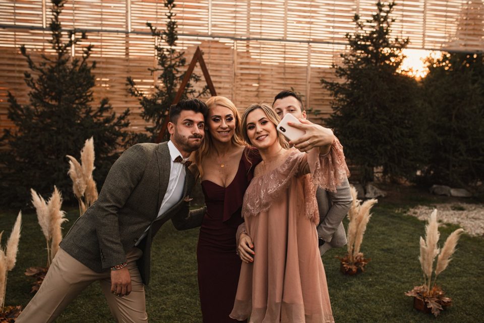 selfie at a civil wedding in Bucharest