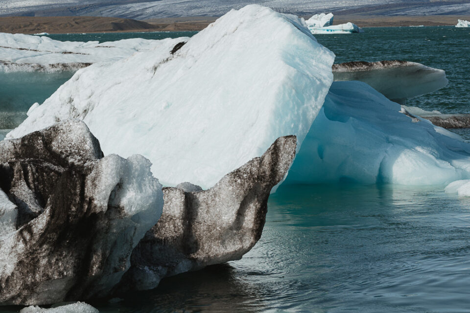 part of an iceberg floating