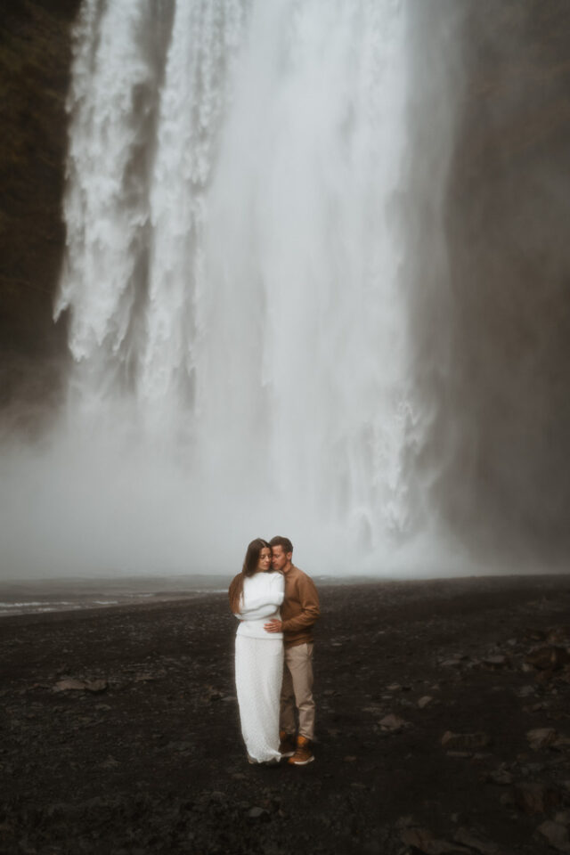 elopement in iceland at skogafoss waterfall