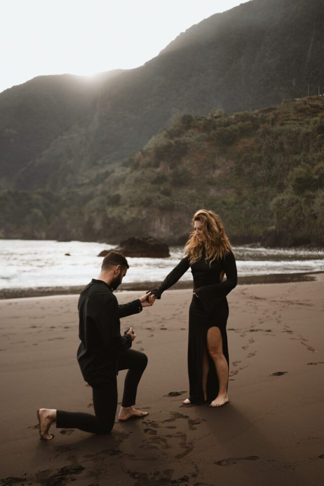 photographer in Madeira capturing surprise proposal