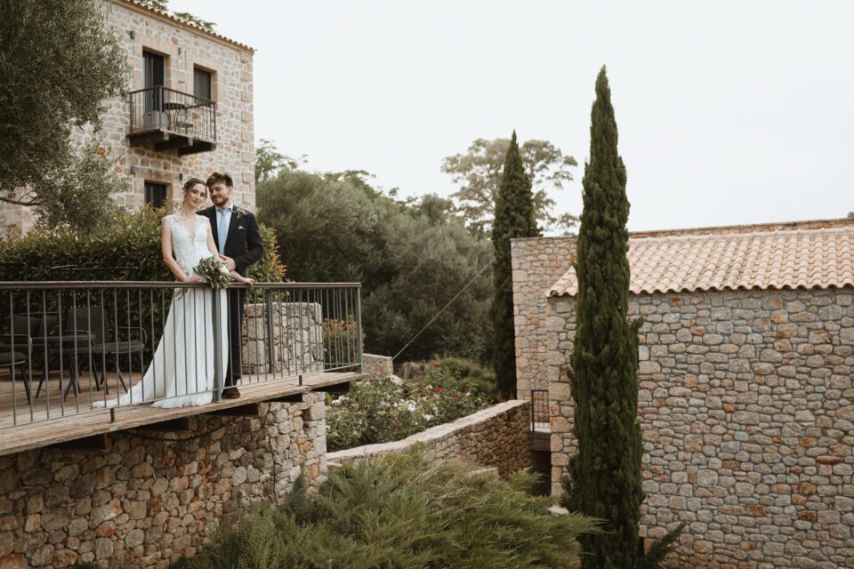 Couple portrait at Alistos Hotel hilltop venue